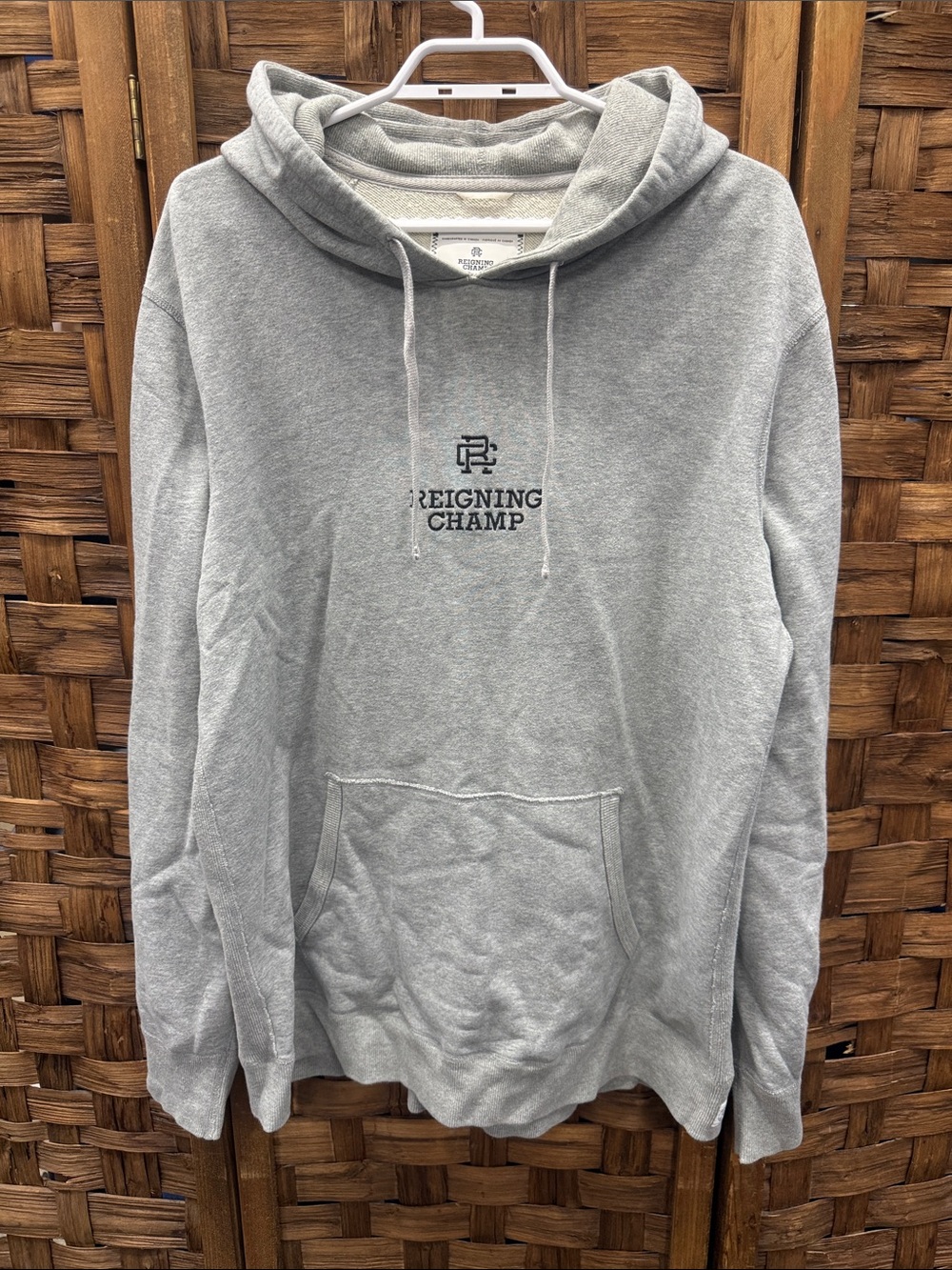 Reigning Champ Light Gray Pullover Hoodie